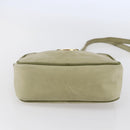 Salvatore Ferragamo Shoulder Bag Suede Green Gold Auth BA6587-5