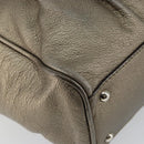 Salvatore Ferragamo Gancini Tote Bag Leather Gold Silver Auth BA6588-16