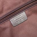 Salvatore Ferragamo Gancini Tote Bag Leather Gold Silver Auth BA6588-12