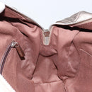 Salvatore Ferragamo Gancini Tote Bag Leather Gold Silver Auth BA6588-18