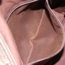 Salvatore Ferragamo Gancini Tote Bag Leather Gold Silver Auth BA6588-20