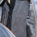 Salvatore Ferragamo Vala Hand Bag Canvas 2way Navy Gold Auth BA6589-11