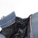 Salvatore Ferragamo Vala Hand Bag Canvas 2way Navy Gold Auth BA6589-21