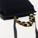 Salvatore Ferragamo Vala Hand Bag Canvas 2way Navy Gold Auth BA6589-6