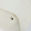 Salvatore Ferragamo Vala Tote Bag Leather White Gold Auth BA6591-9