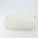 Salvatore Ferragamo Vala Tote Bag Leather White Gold Auth BA6591-5