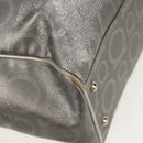 Salvatore Ferragamo Gancini Tote Bag Leather Silver Auth BA6592-17