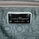 Salvatore Ferragamo Gancini Tote Bag Leather Silver Auth BA6592-19