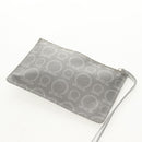 Salvatore Ferragamo Gancini Tote Bag Leather Silver Auth BA6592-25