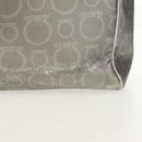 Salvatore Ferragamo Gancini Tote Bag Leather Silver Auth BA6592-4