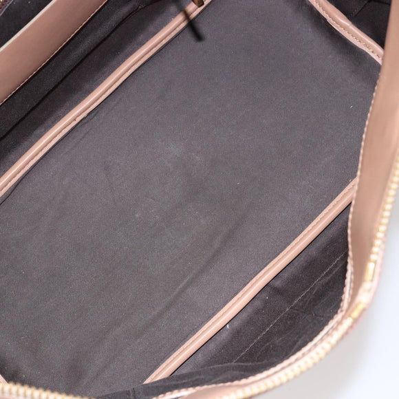 Chloe Bailey Hand Bag Leather 2way Orange Gold Auth BA6594