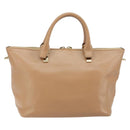 Chloe Bailey Hand Bag Leather 2way Orange Gold Auth BA6594-2