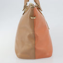 Chloe Bailey Hand Bag Leather 2way Orange Gold Auth BA6594-3