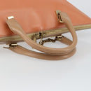 Chloe Bailey Hand Bag Leather 2way Orange Gold Auth BA6594-7