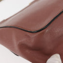 Chloe Chain Elsie Shoulder Bag Leather Pink Gold Auth BA6595-12