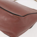 Chloe Chain Elsie Shoulder Bag Leather Pink Gold Auth BA6595-13