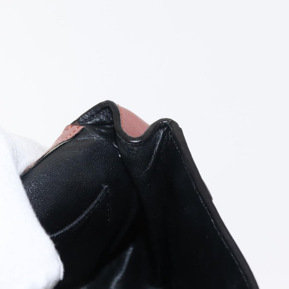 Chloe Chain Elsie Shoulder Bag Leather Pink Gold Auth BA6595