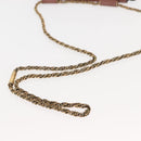 Chloe Chain Elsie Shoulder Bag Leather Pink Gold Auth BA6595-7