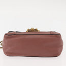 Chloe Chain Elsie Shoulder Bag Leather Pink Gold Auth BA6595-9