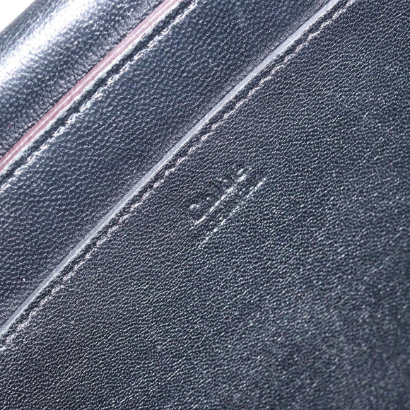 Chloe Chain Ray Shoulder Bag Leather Red Gold Auth BA6596