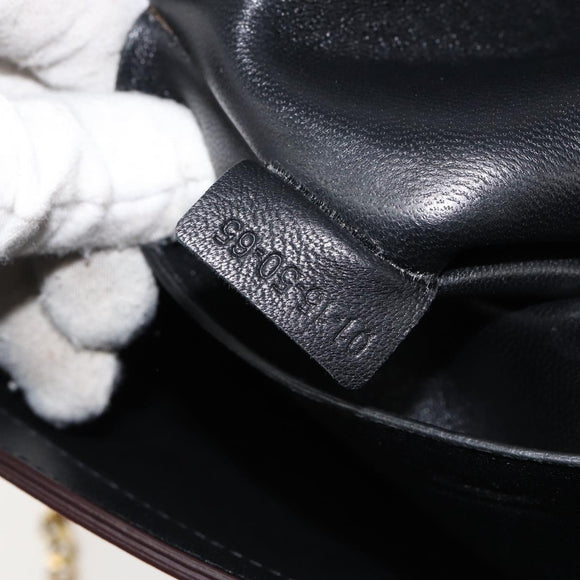 Chloe Chain Ray Shoulder Bag Leather Red Gold Auth BA6596