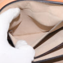 Chloe Chain Fay Shoulder Bag Leather Beige Gold Auth BA6597-23