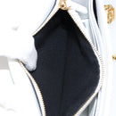 VERSACE Chain Shoulder Bag Leather White Gold Auth BA6599-21