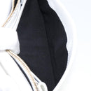 VERSACE Chain Shoulder Bag Leather White Gold Auth BA6599-22