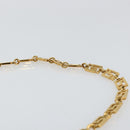 VERSACE Chain Shoulder Bag Leather White Gold Auth BA6599-8