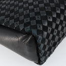 BALLY Hand Bag Leather Black Gold Auth BA6600-14