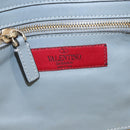 VALENTINO Hand Bag Leather 2way Blue Gold Auth BA6602-19