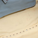 VALENTINO Hand Bag Leather 2way Blue Gold Auth BA6602-12