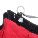 BVLGARI Circle Logo Tote Bag Leather Black Silver Auth BA6604-9