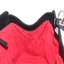 BVLGARI Circle Logo Tote Bag Leather Black Silver Auth BA6604-20