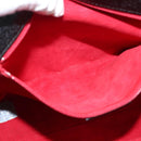 BVLGARI Circle Logo Tote Bag Leather Black Silver Auth BA6604-22