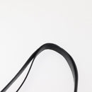 BVLGARI Circle Logo Tote Bag Leather Black Silver Auth BA6604-14