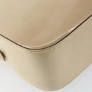 PRADA Hand Bag Patent leather Beige Silver Auth BA6605-15