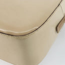 PRADA Hand Bag Patent leather Beige Silver Auth BA6605-16
