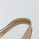 PRADA Hand Bag Patent leather Beige Silver Auth BA6605-8