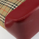 BURBERRY Nova Check Tote Bag Canvas Beige Gold Auth BA6606-16