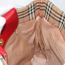 BURBERRY Nova Check Tote Bag Canvas Beige Gold Auth BA6606-17