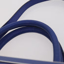 FENDI Petite 2Jours Hand Bag Leather 2way Blue Silver Auth BA6607-9