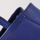 FENDI Petite 2Jours Hand Bag Leather 2way Blue Silver Auth BA6607-19