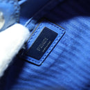 FENDI Petite 2Jours Hand Bag Leather 2way Blue Silver Auth BA6607-20