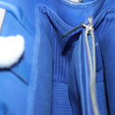 FENDI Petite 2Jours Hand Bag Leather 2way Blue Silver Auth BA6607-21