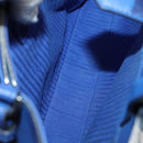 FENDI Petite 2Jours Hand Bag Leather 2way Blue Silver Auth BA6607-23