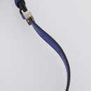 FENDI Petite 2Jours Hand Bag Leather 2way Blue Silver Auth BA6607-14