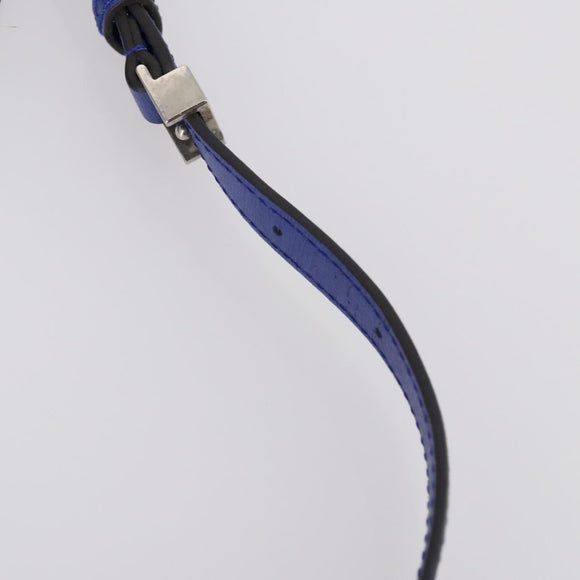 FENDI Petite 2Jours Hand Bag Leather 2way Blue Silver Auth BA6607