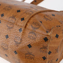 MCM Logogram Vicetos Tote Bag PVC Leather Brown Gold Auth BA6608-12