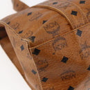 MCM Logogram Vicetos Tote Bag PVC Leather Brown Gold Auth BA6608-13